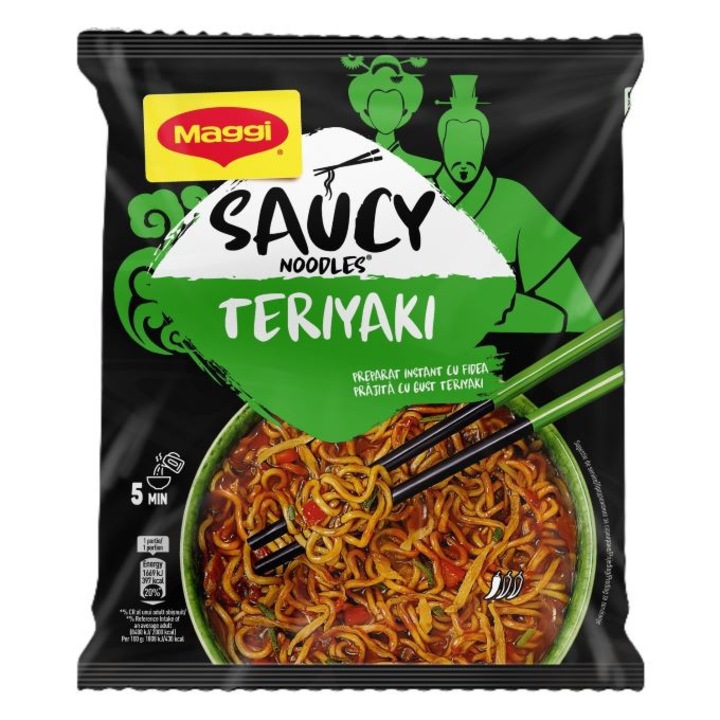 Голяма порция нудъли, MAGGI, С вкус на Терияки, Плик, 92.5 g