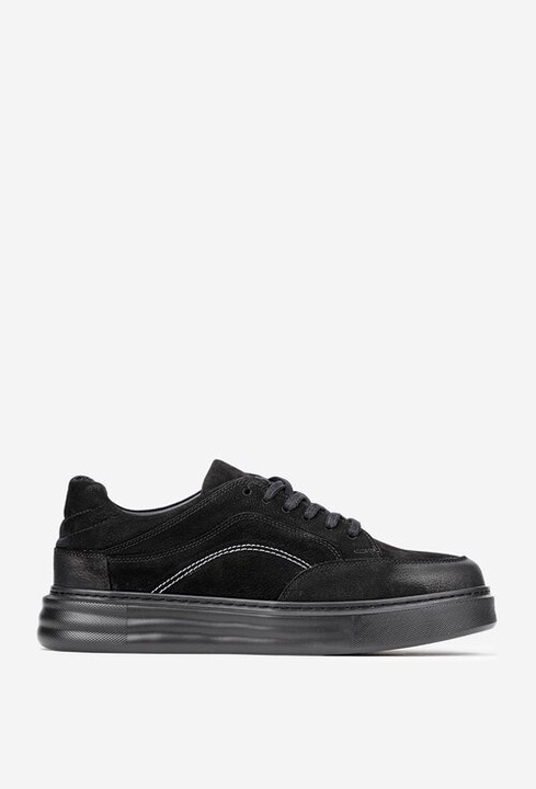 Pantofi barbati confectionati din piele neagra 42