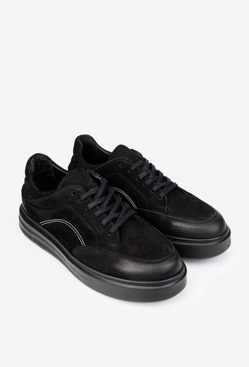Pantofi barbati confectionati din piele neagra 42