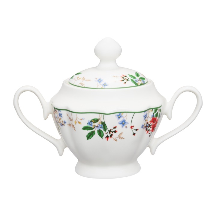 Zaharnita cu capac AMBITION Rosalia, 250ml, portelan, model floral