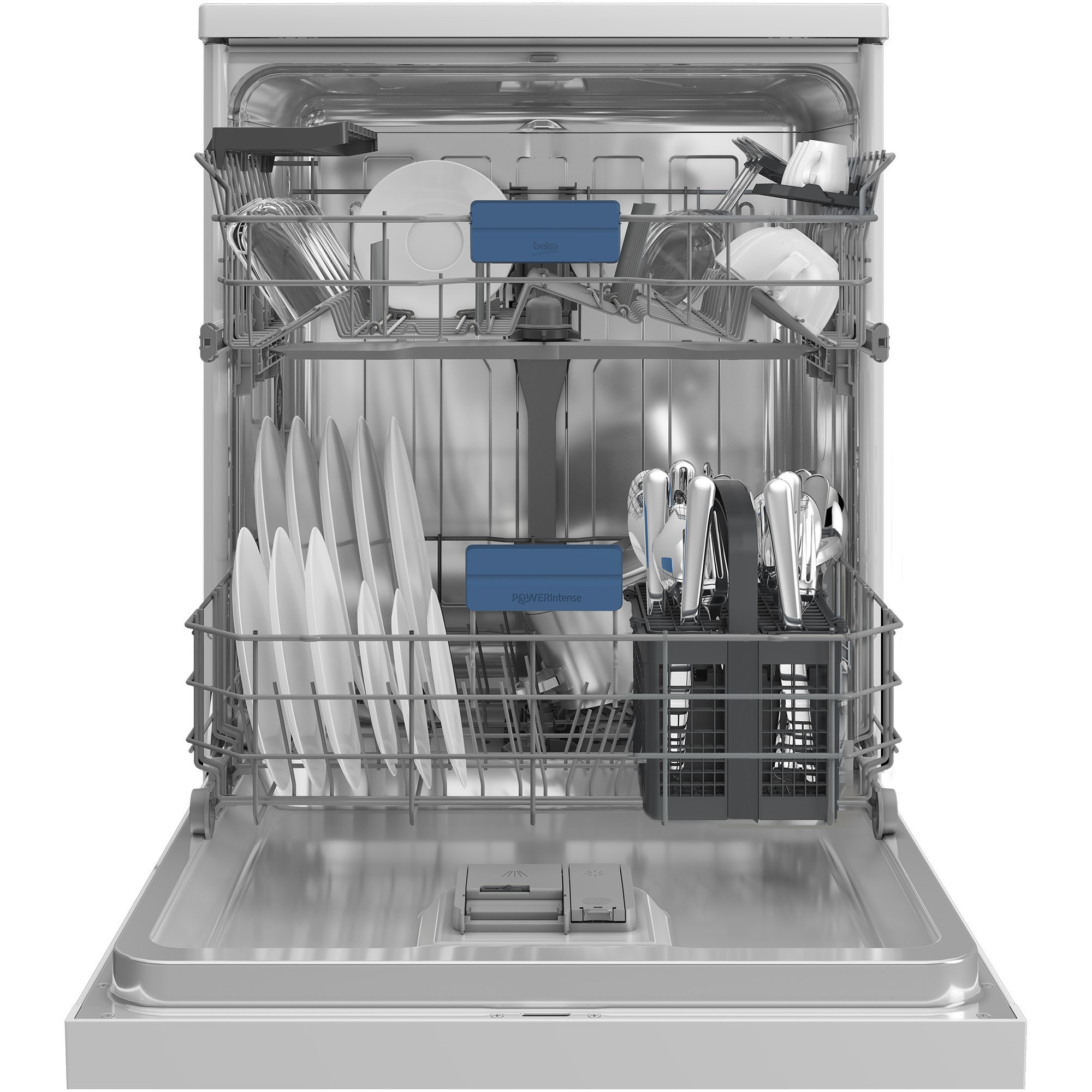 Masina de spalat vase Beko BDFN26450WP, 14 seturi, 6 programe, Clasa B, Display LED, Child Lock, Automatic Door Opening, Alb