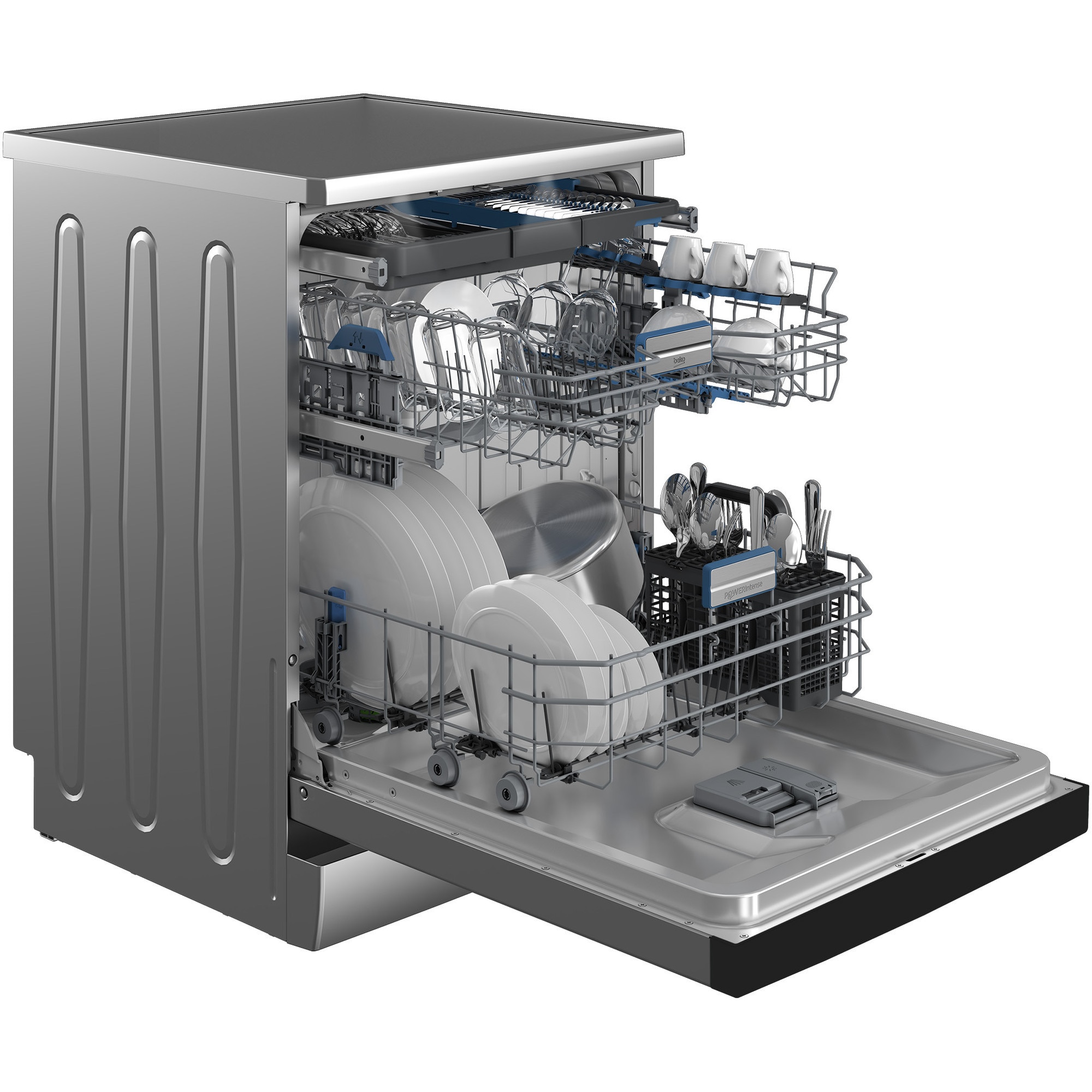 Masina de spalat vase independenta Beko BDFN36560XWP, 15 seturi
