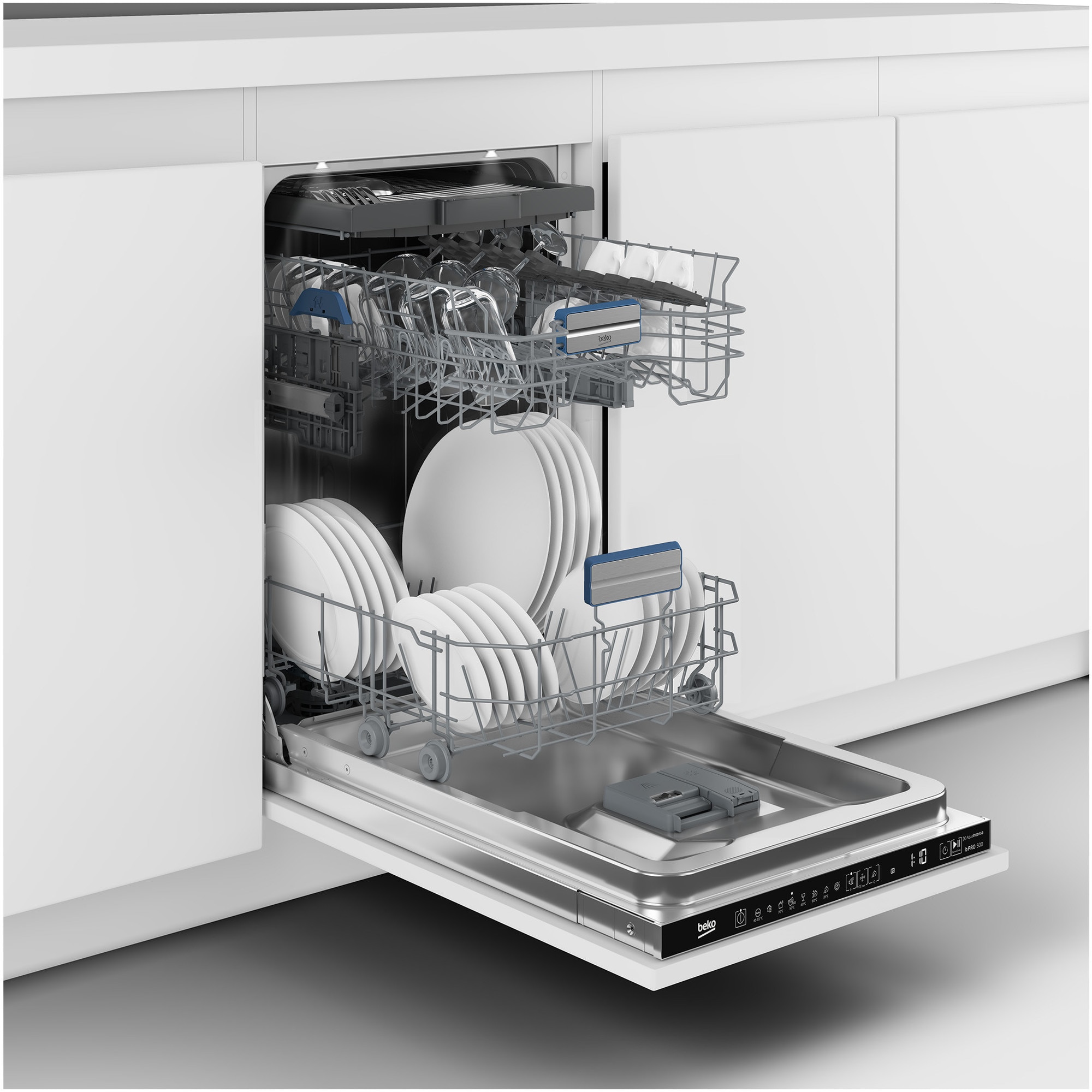 Fast Beko BDIS38050Q Beépíthető mosogatógép, 10 teríték, 6 program, 45 cm, B ...