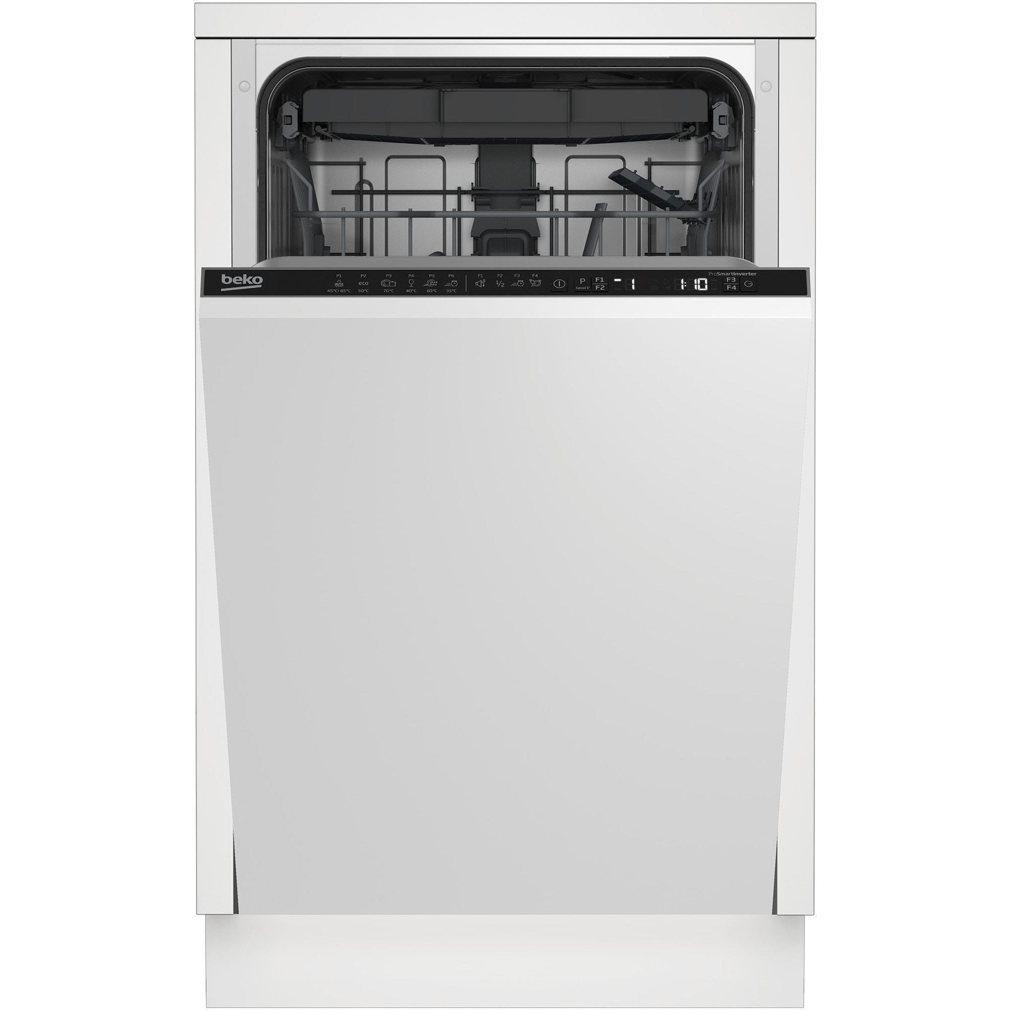 Masina de spalat vase incorporabila Beko BDIS35030, 10 seturi, 6 programe, 45 cm, Clasa D, SteamGloss, AquaIntense