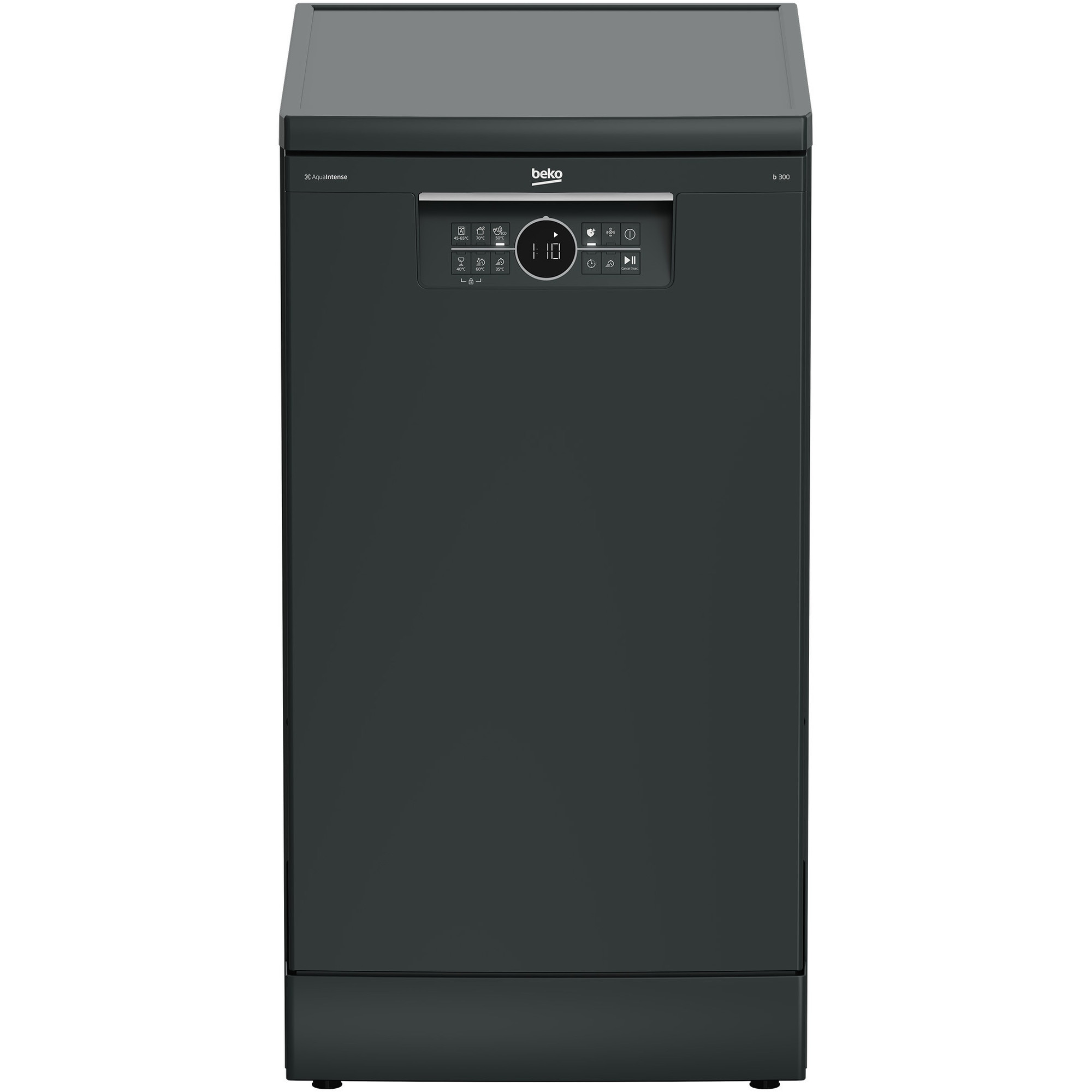 Masina de spalat vase independenta Beko BDFS26123AQ, 11 seturi, 6 programe, 45 cm, Child Lock, Hygiene Intense, Clasa E, antracit