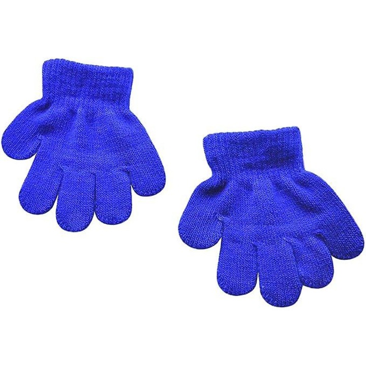 Manusi copii, tricotate, 1-3 ani, culori solide, 10x10.5cm