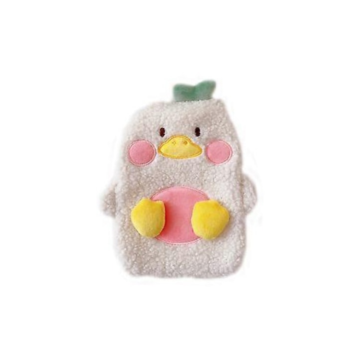 Sticla cu apa calda, model rata, 15.5x24.5cm, pentru terapie calda/rece, confortabila, set 1 bucata