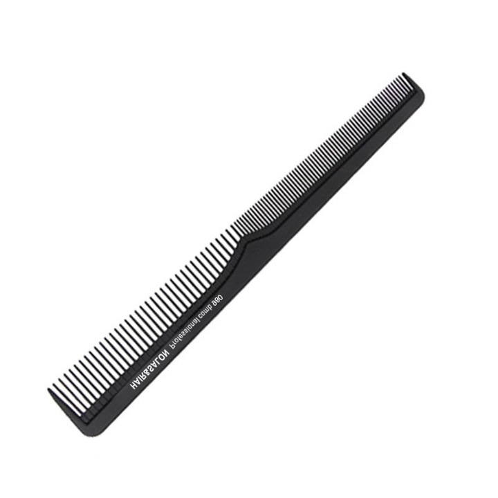 Pieptan curbat Profesional pentru tuns, Sarphia Store, anti-static, ionic, 18.5 cm, Negru