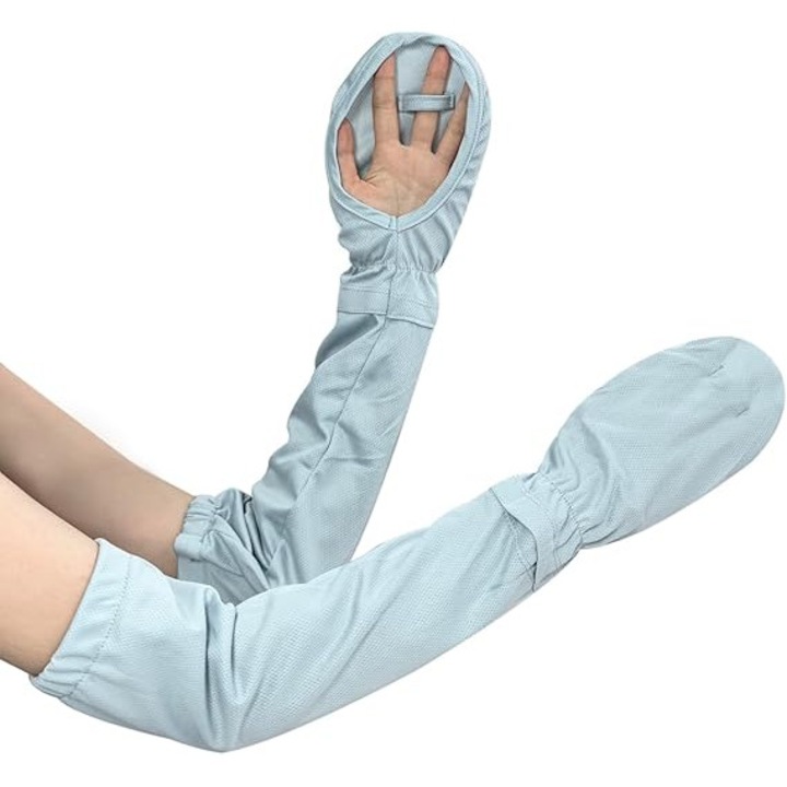 Maneci de brat pentru protectie solara, manusi de protectie pentru brate de vara, pentru condus, ciclism, golf, pentru femei, albastru