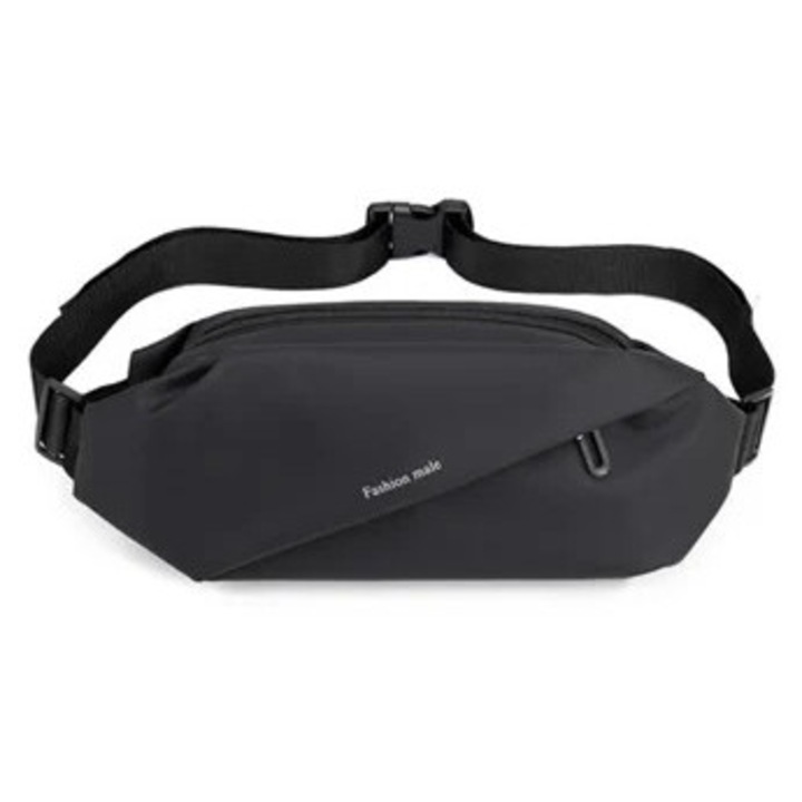 Női válltáska, többfunkciós, fekete