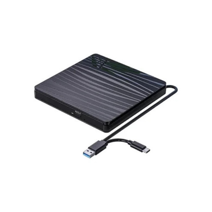 Unitate optica externa, CD/DVD, USB 3.0 Type-C, portabila
