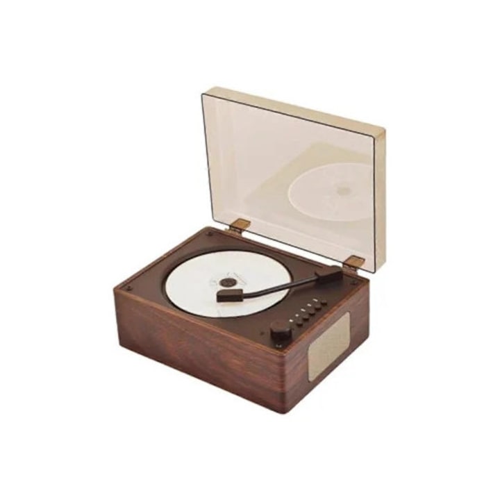 Hordozható retro CD lejátszó CD-vel, Bluetooth-tal, USB-vel, 3.5mm-es AUX-szal, 5.0-val