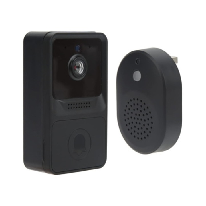 Camera video sonerie wireless, exterior, detectie miscare PIR, audio bidirectional