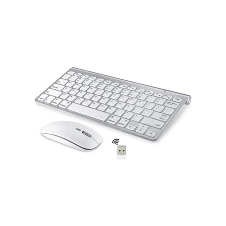 Slowmoose vezeték nélküli billentyűzet és egér, 2.4GHz, Apple iMac, Windows, Android