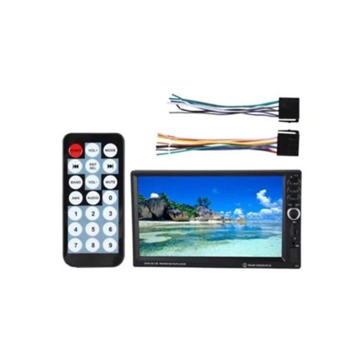 Player multimedia auto 7 inch HD, Bluetooth, touchscreen, multicolor