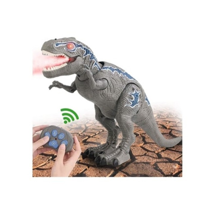 Interaktív dinoszaurusz távirányítóval, LED fényekkel