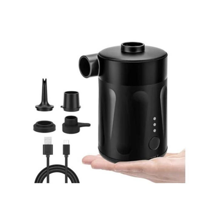 Pompa de umflat electrica USB reincarcabila Slowmoose pentru articole gonflabile, alimentata de baterii