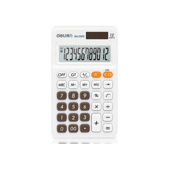 Настолен калкулатор, 12 цифри, голям LCD дисплей, захранван от Slowmoose