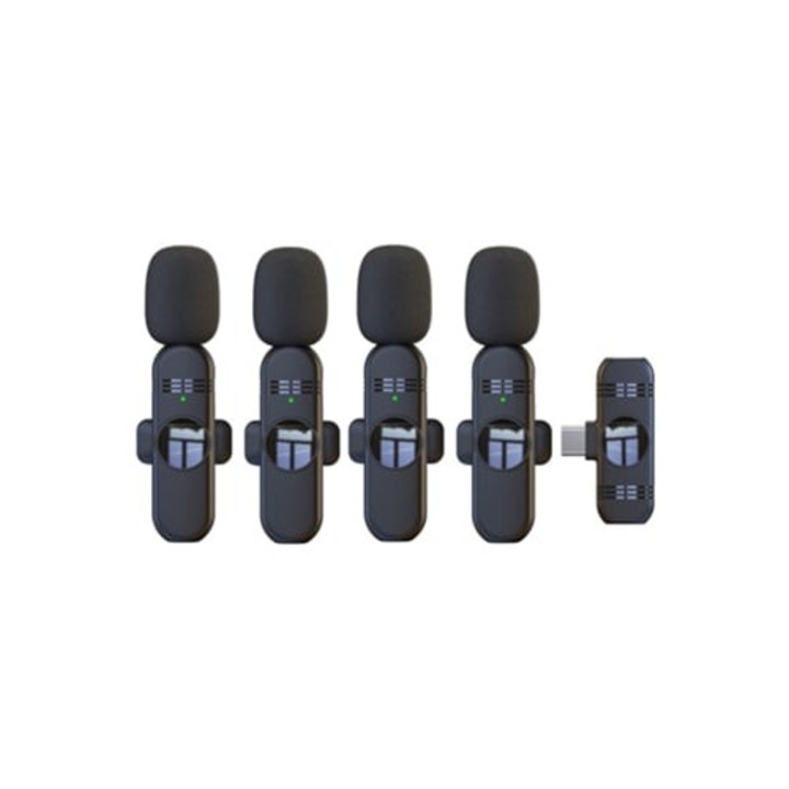 Microfon lavalier wireless YUYSAN S65, 1 la 4, pentru interfata Type-C