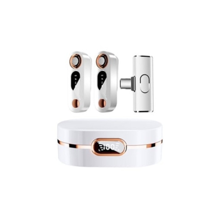 Microfon lavalier wireless YUYSAN S36 cu compartiment de incarcare, pentru interfata Type-C