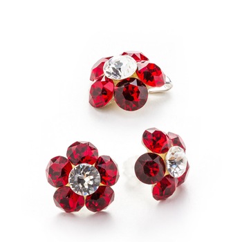 Set Argint DaviCrystals cu cristale cercei floare l cu tija si pandantiv siam Set Argint DaviCrystals cu cristale cercei floare l cu tija si pandantiv siam