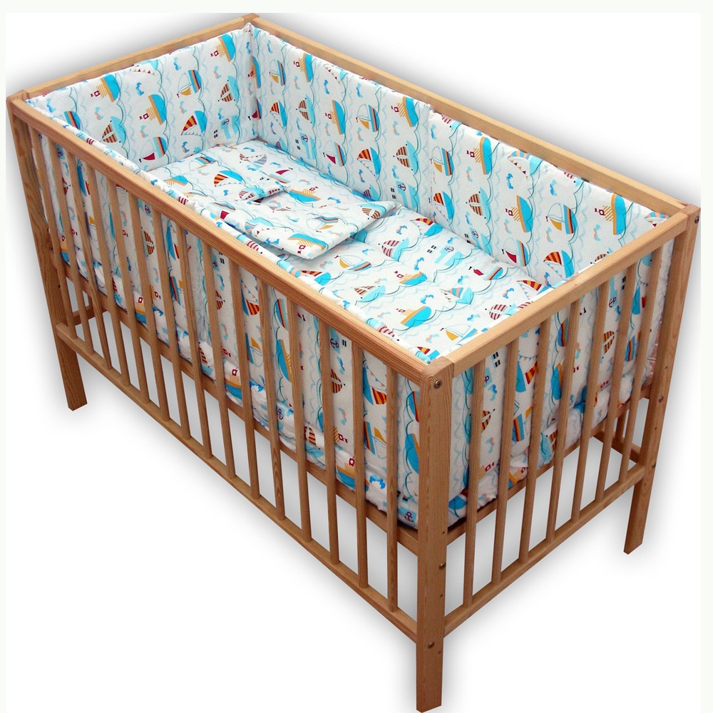 Lenjerie patut bebe cu 5 piese vaporase