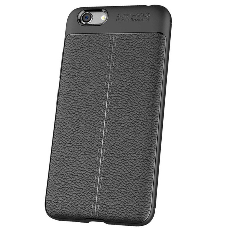 Husa de protectie silicon Leather PROTECTS pentru Vivo Y55, Negru
