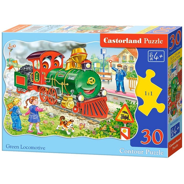 Пъзел Castorland - Green Locomotive, 30 части