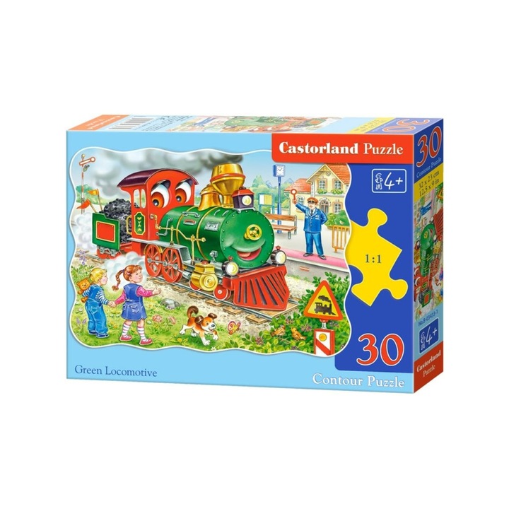 Castorland 30 db-os puzzle - Zöld mozdony (B-03433)