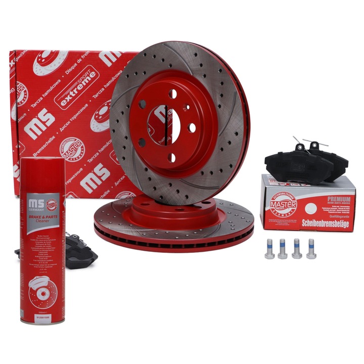 Комплект дискове и накладки Master-Sport, вентилирани, 5 отвора, 280мм, 13.85кг