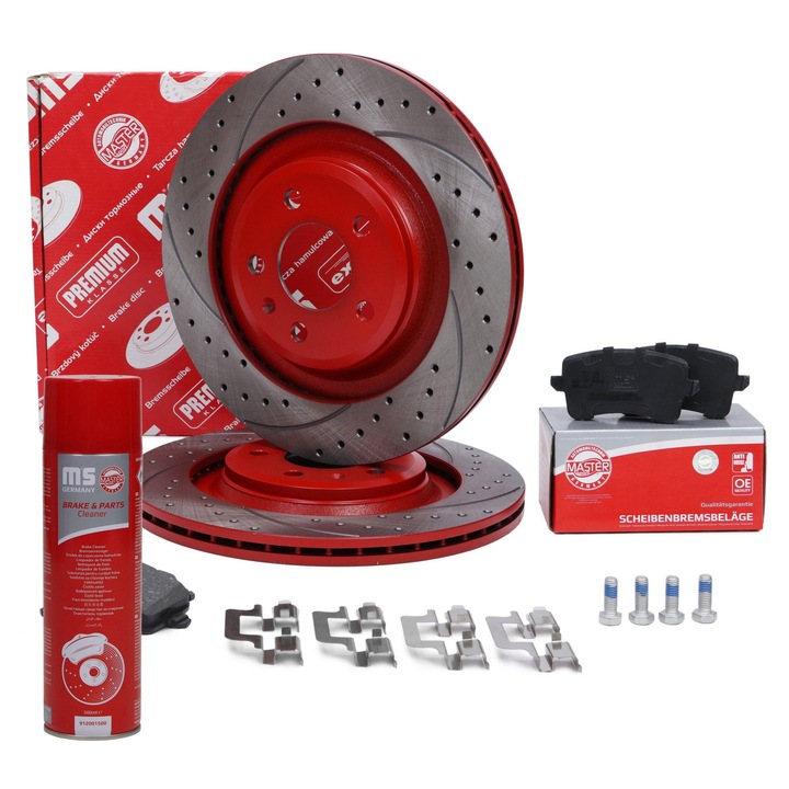 Комплект дискове и накладки Master-Sport, вентилирани, 330мм