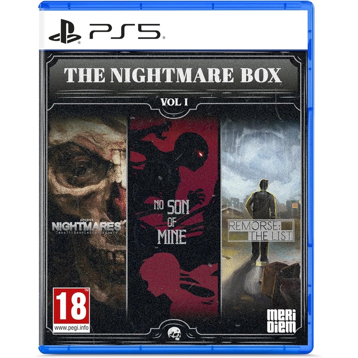 Joc The Nightmare Box Vol-I, MERI, set trei jocuri horror supraviețuire, pentru Playstation 5