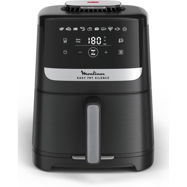 Friteuză cu aer cald Moulinex Easy Fry Silence XL, 1400 W, 5L, negru