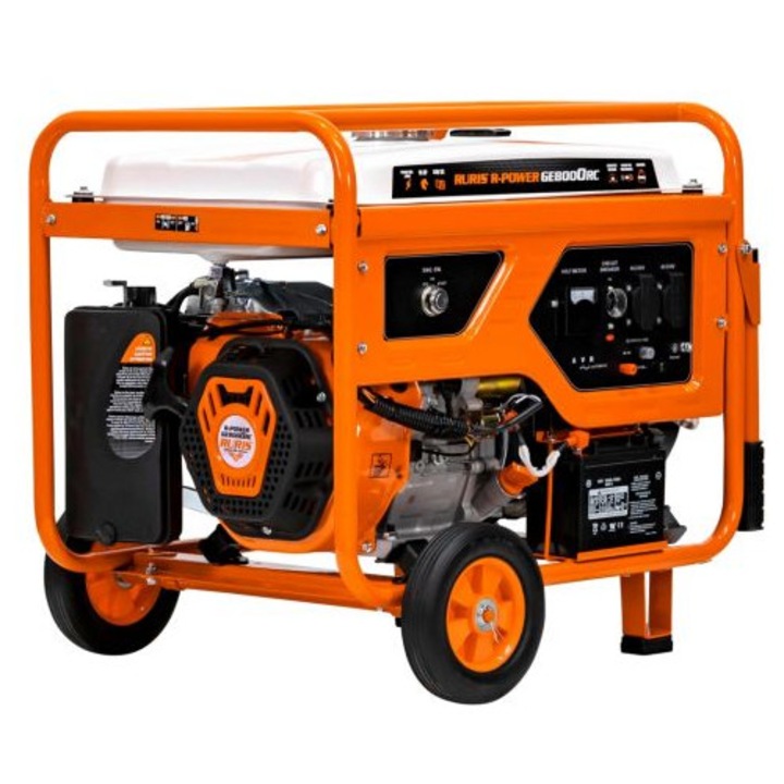 Generator curent electric Ruris R-POWER GE8000RC, 7000W, 15CP, pornire electrica, telecomanda, rezervor 28L