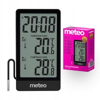 Statie meteorologica METEO SP111, termometru interior, exterior, 0-50°C si -40-70°C, negru, 6.5x12x2cm