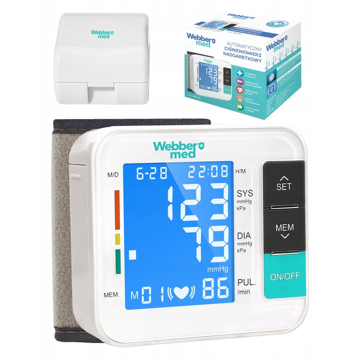 Tensiometru automat Webber A11, detectare aritmie, ecran LCD mare, 13,5x19,5cm