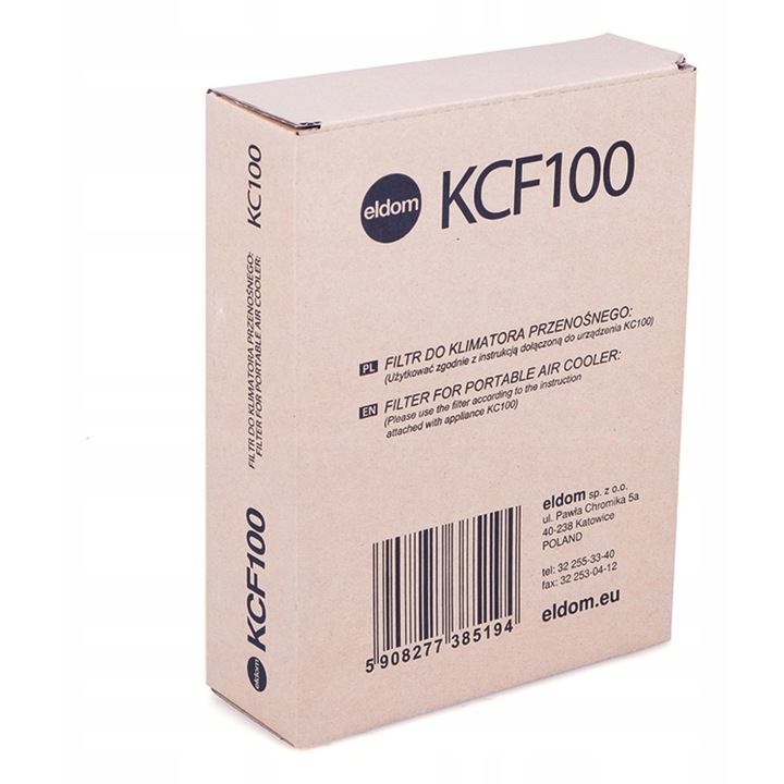 Filtru de aer pentru climatizor Eldom KC100, schimbare la fiecare 12 luni