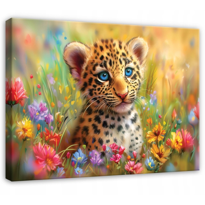 Tablou Canvas, Animale, 60x40 cm, Pantera, Decorative, Living, Bucatarie, Picturi Pentru Perete, PP16154O4