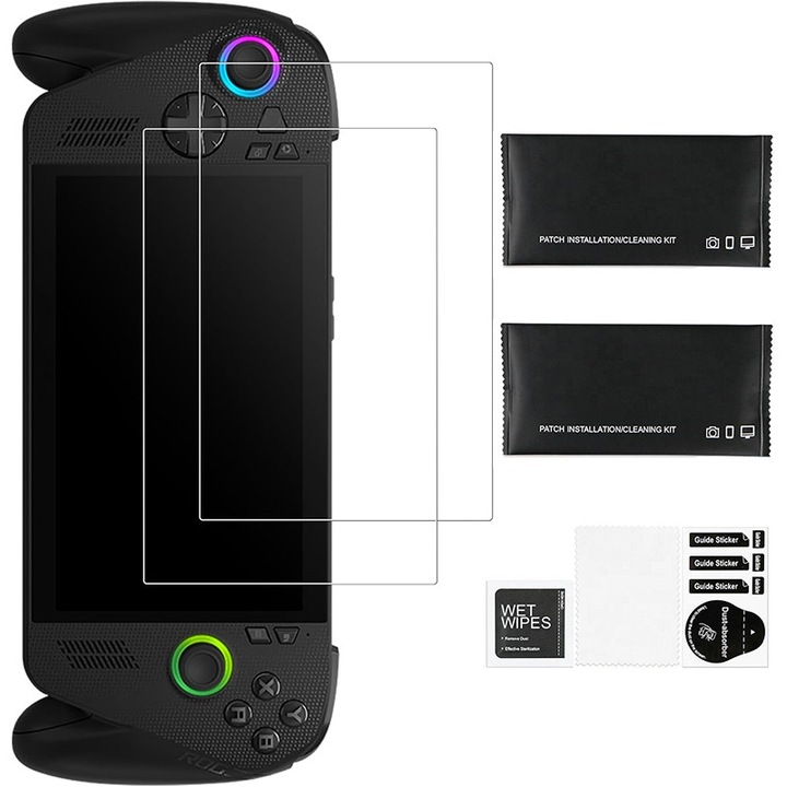 Képernyővédő ROG Xbox Ally / ROG Xbox Ally X konzolhoz, 2 darab, 9H, Ujjlenyomatálló, Karcálló, Üveg konzolvédő fólia, KINGTRONG®