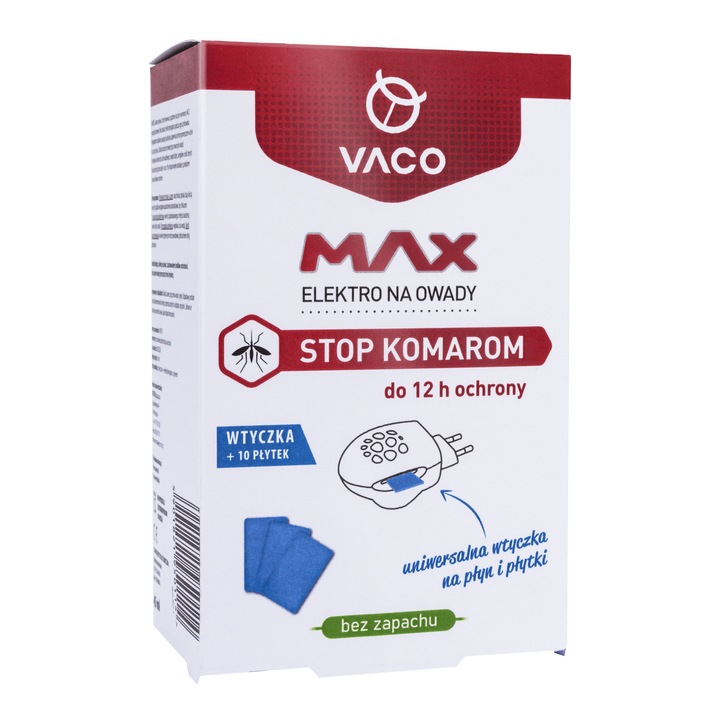 Elektrofúmigator, VACO, MAX, bezzapachú, 10 darabos készlet