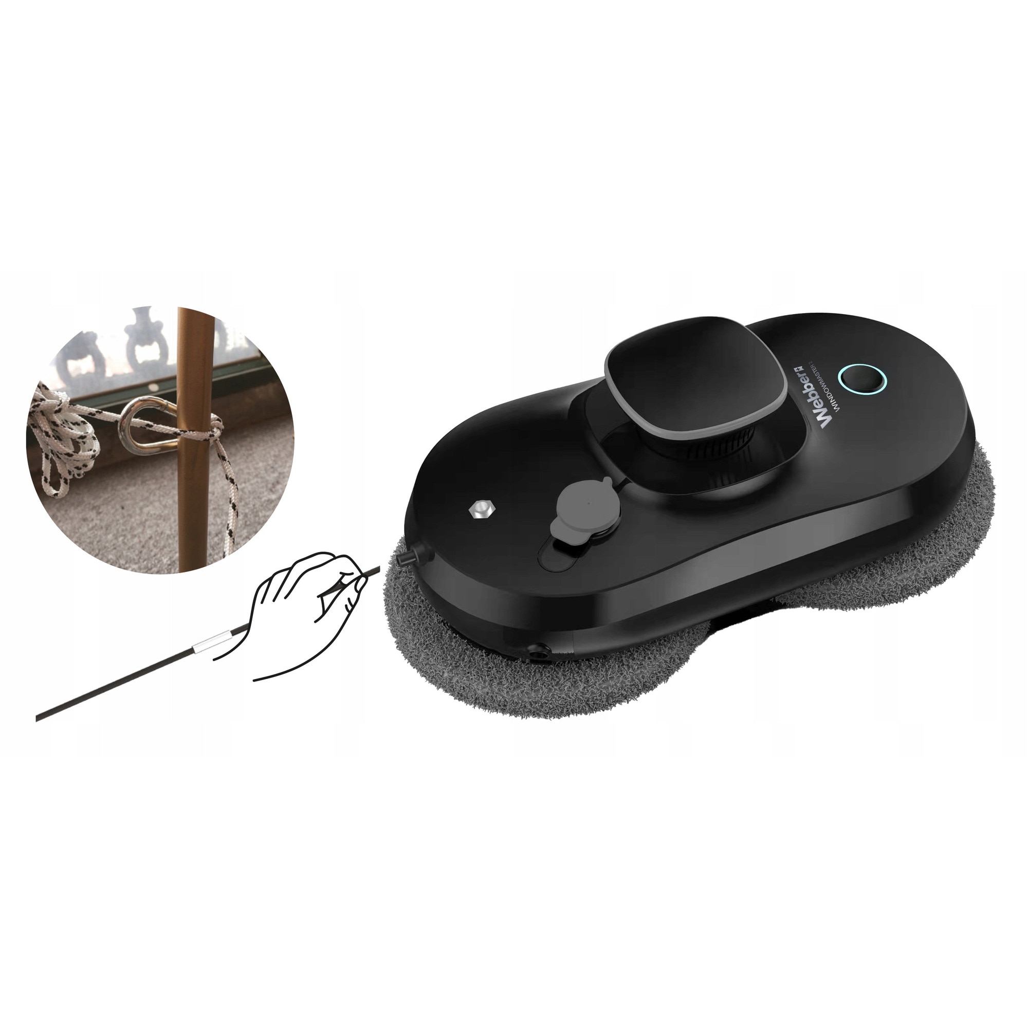 Robot de curatat ferestre WM 170, 4 moduri de curatare, negru, 29x13x11.5cm