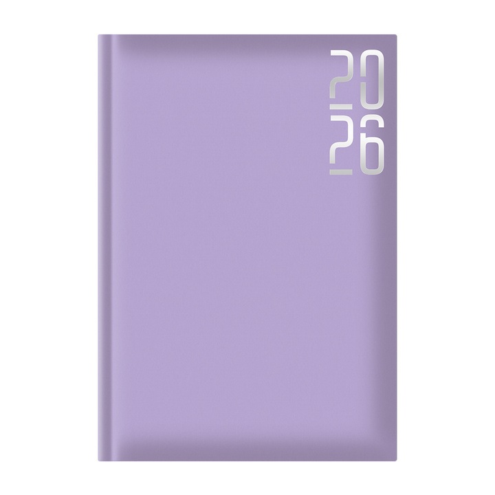 Agenda Artibest A5 datata hartie offset alb coperta lila