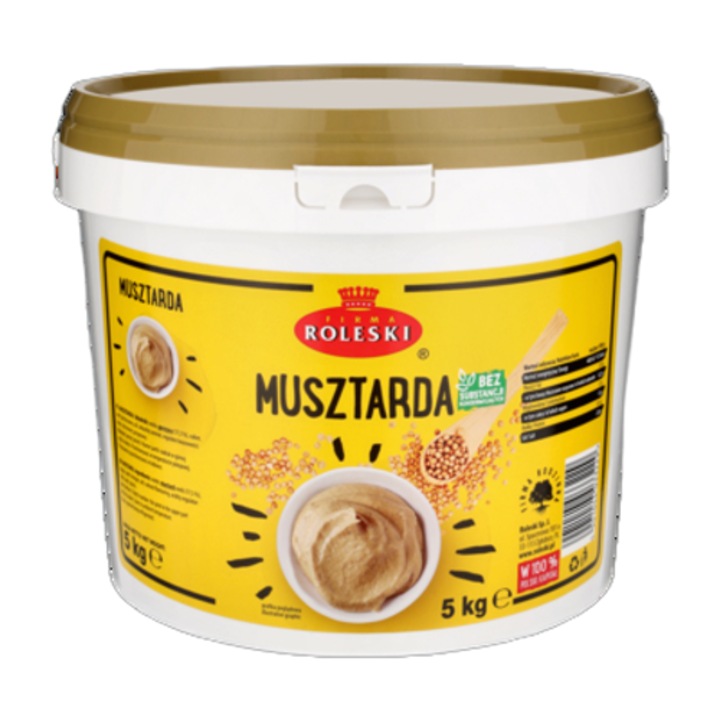 Mustar de masa Roleski 5kg, cu 17,5% mustar, continut de 5 kg