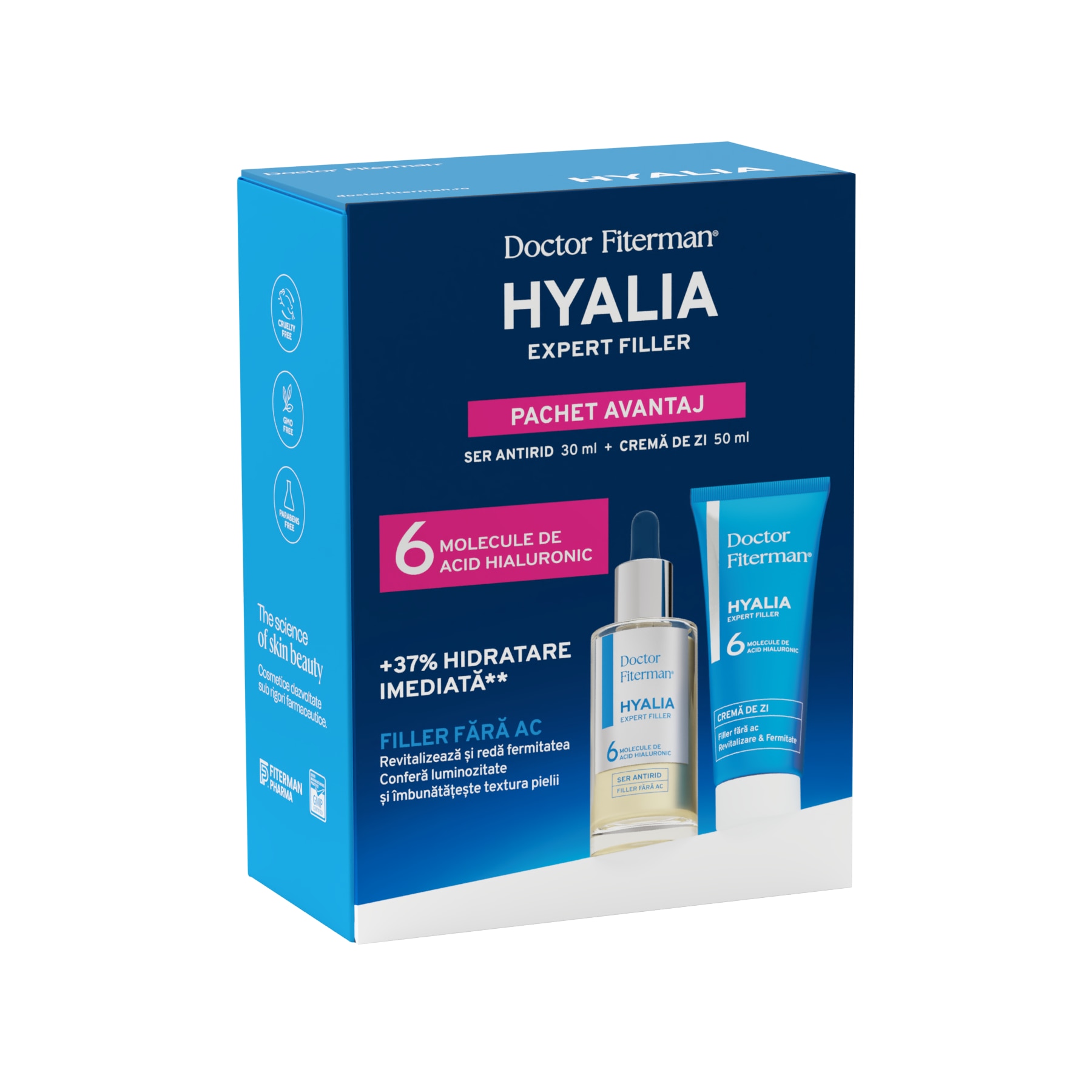 Pachet Hyalia Ser 30 ml + Crema de zi 50 ml