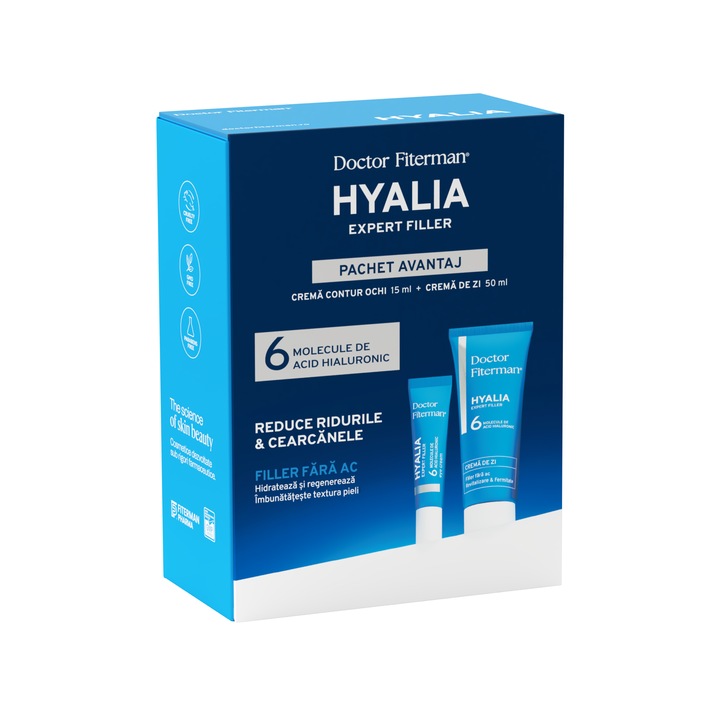Pachet Hyalia Crema de zi 50 ml + Crema contur ochi 15 ml