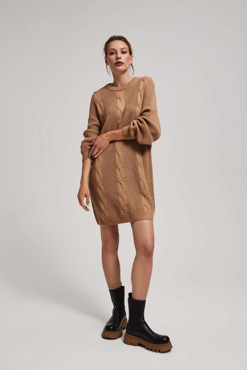 Rochie din tricot, Bej