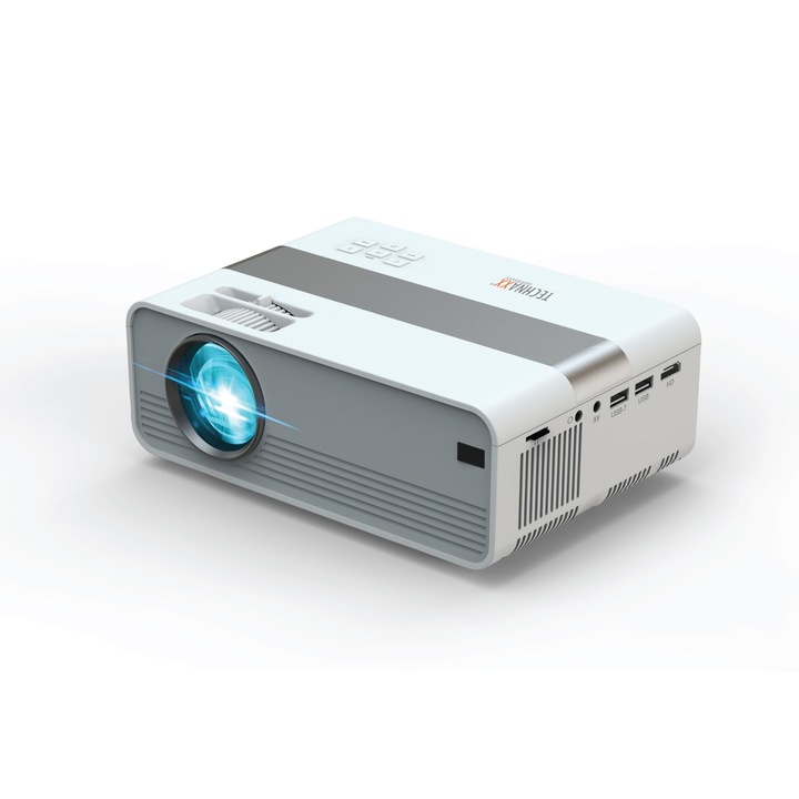 Proiector Technaxx Tx-127, mini-Led, HD felbontás, AV/VGA/HDMI csatlakoztathatóság
