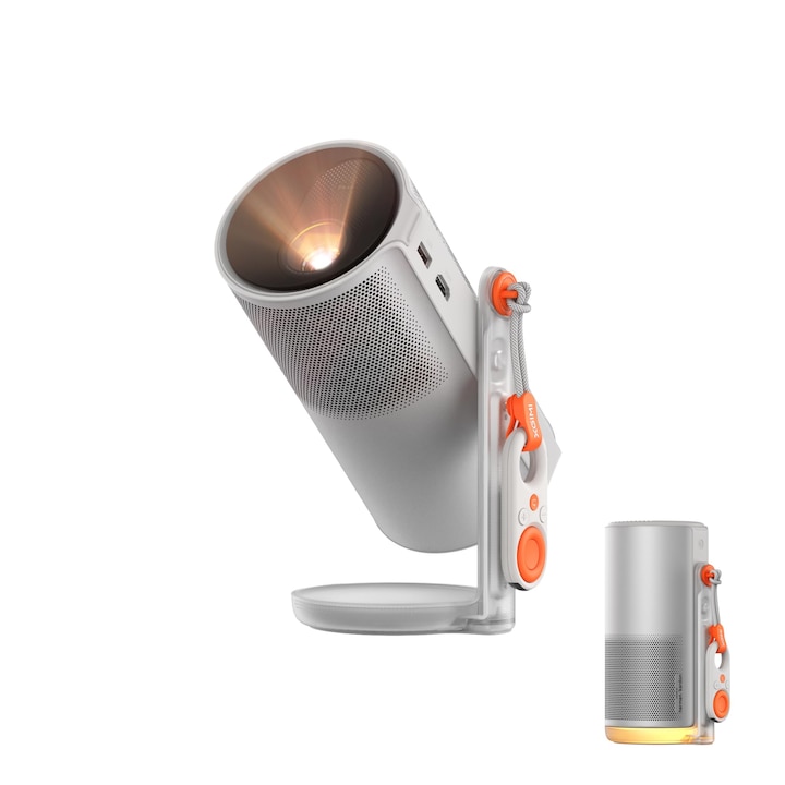 Proiector XGIMI Mogo 4 Mini, 1920x1080, 2, 5 ore autonomie, suport 360, cu baterie