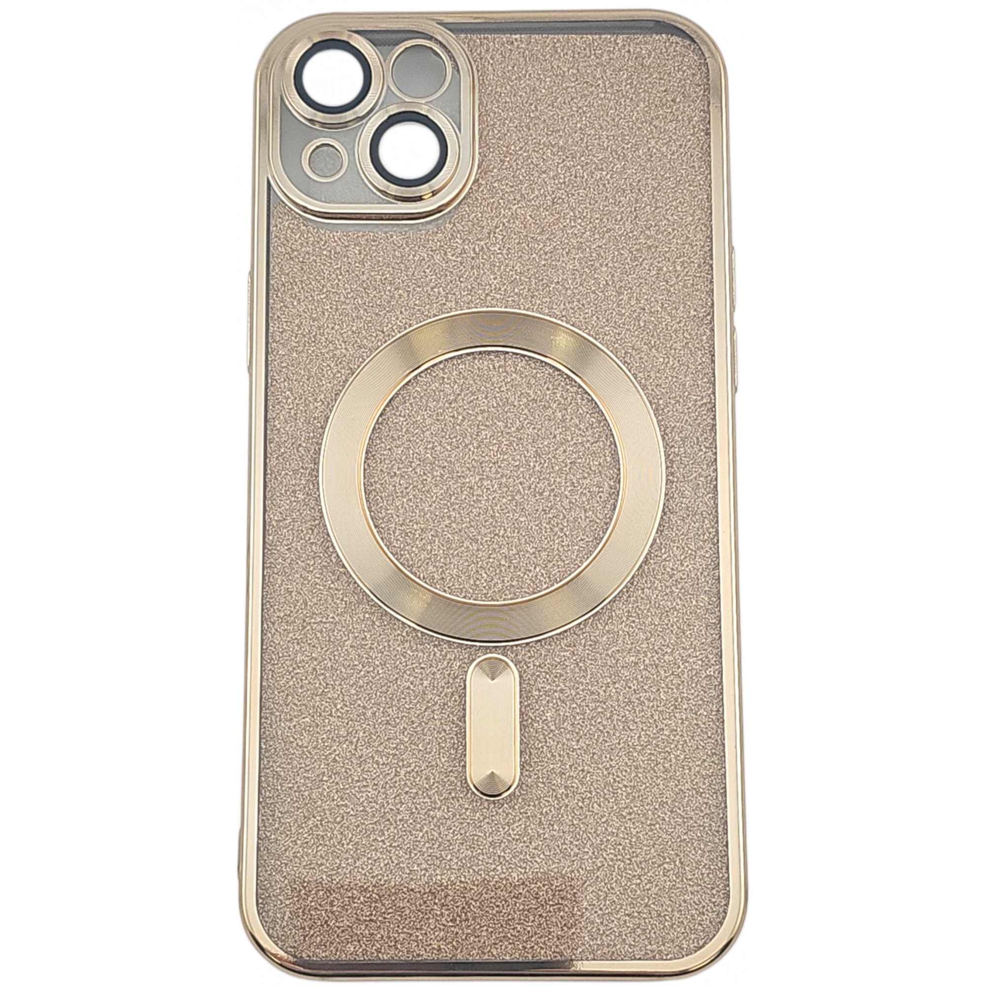 Husa de Protectie 2 in 1, Flippy, pentru Apple iPhone 14 Pro, Compatibila MagSafe, Magnetica, cu Protectie Lentila, din TPU, Auriu