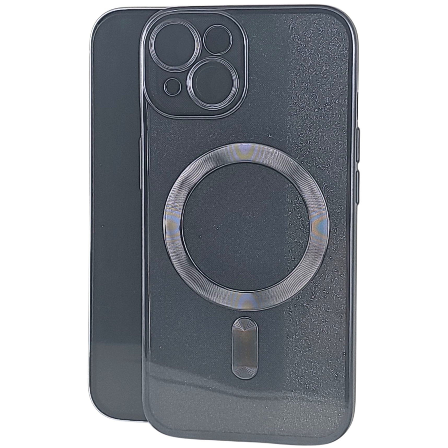 Husa de Protectie 2 in 1, Flippy, pentru Apple iPhone 15, Compatibila MagSafe, Magnetica, cu Protectie Lentila, din TPU, Negru